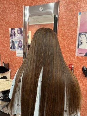 Keratin, color, and a few highlights by Sang