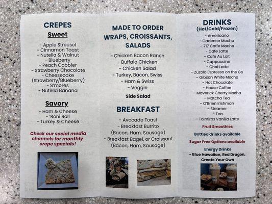 Menu inside