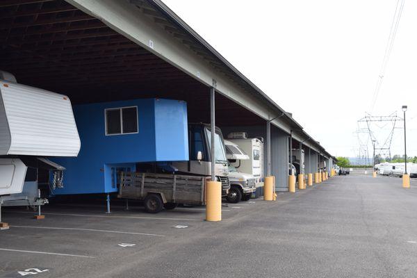 Secure, covered storage for your RV, boat or trailer.  Keep the sun and rain from aging your investments.