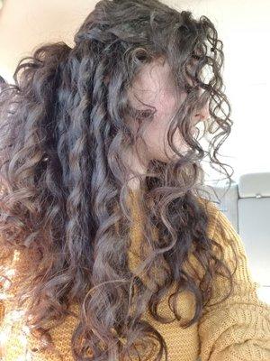 My amazing curls after Teghan showed me how to care for my hair! Thank you Teghan!