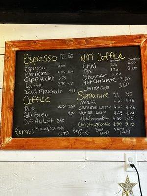 Coffee Menu