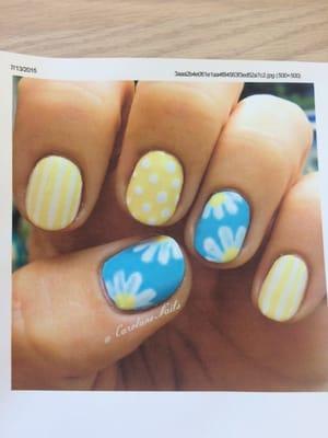 Fun summer nails celebrating our Sunshine State!