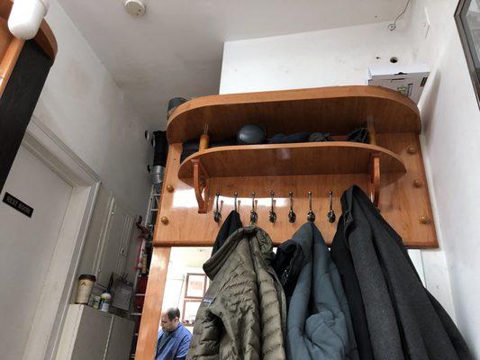 Coat racks for jackets. (4/15/2018)