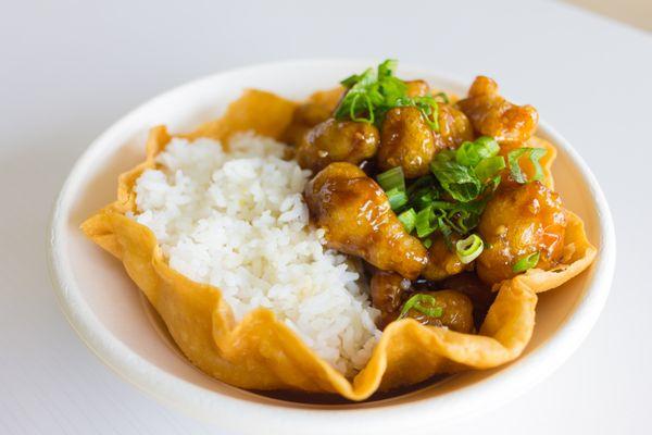 Signature Orange Chicken Wonton Bowl