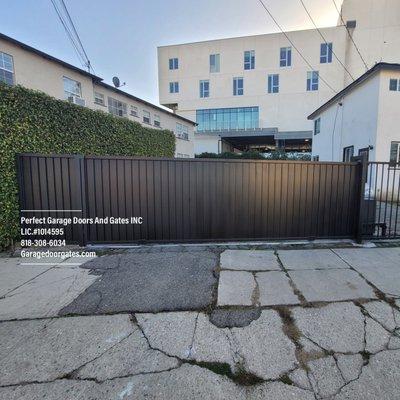 NEW Iron driveway gates & fence in a standard design to secure a residential property