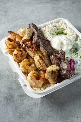 Large three mix Kabab plate