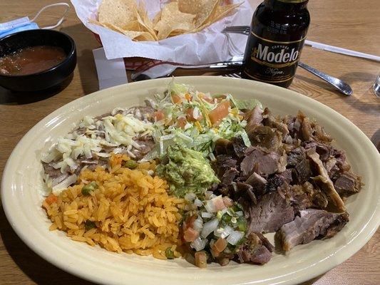 Carnitas dinner plate