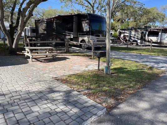 Our picnic table adjacent to the next spot.