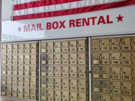 Mailbox Rentals!
call us for details!