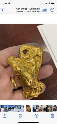 Just a little Chunk of a Natural Pure Gold Nugget