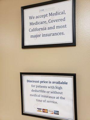 Discounts prices for uninsured patients