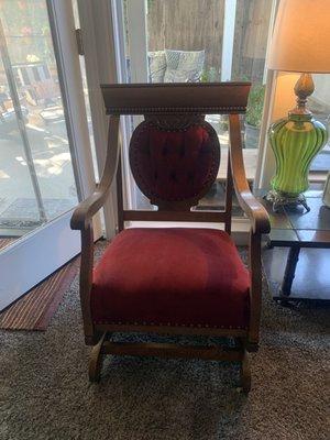 Refinished antique family rocking chair