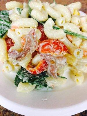 Our BLT pasta salad - it will knock your socks off!