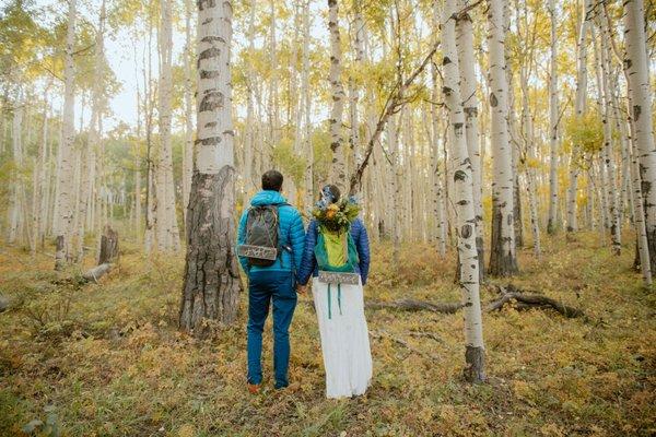 Elopement in the aspen trees Telluride, Colorado