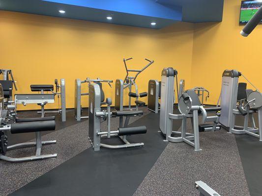 Inside women's workout area