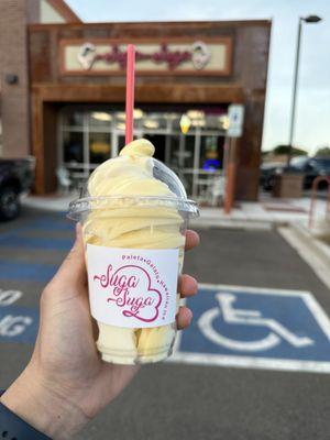 Dole whip mixed with vanilla