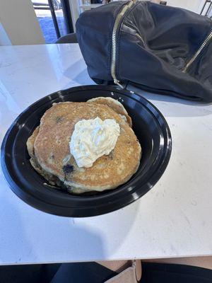 Blueberry cheesecake Protein Pancakes