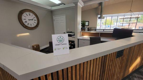 Reception desk for Utah Canna