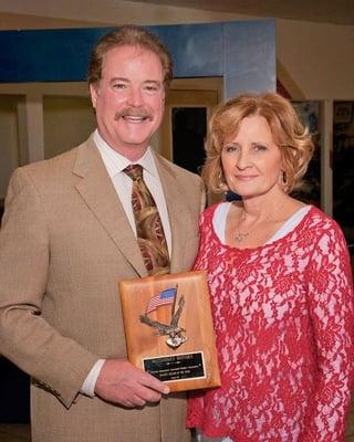 Joe and Ann McCloskey accept the CIADA "Quality Dealer of The Year" Award!