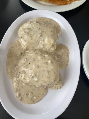 Half order of biscuits and gravy