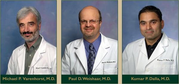 Ophthalmologists Michael P. Varenhorst, MD, Paul D. Weishaar, MD, Kumar P. Dalla, MD of Vitreo-Retinal Consultants | Wichita, KS