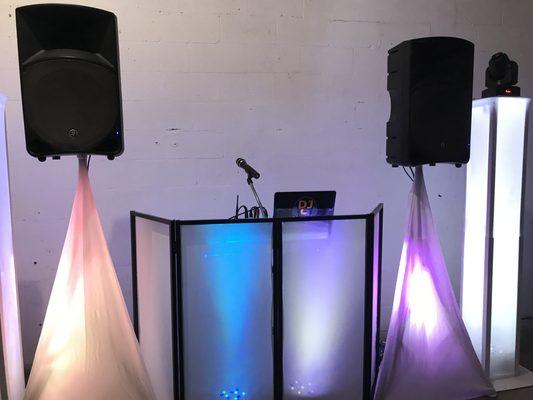 DJ funtasy set up with lighting 2