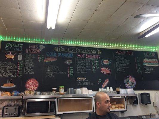 Colorful chalkboard menu!