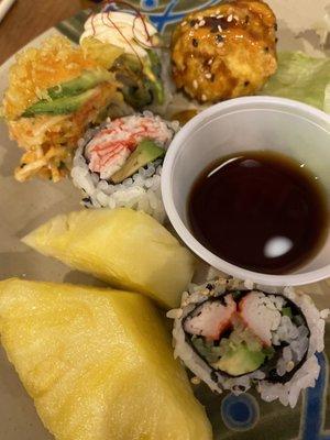 Sushi and fresh fruit