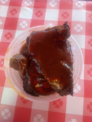 Smoked Brisket served with homemade BBQ Sauce