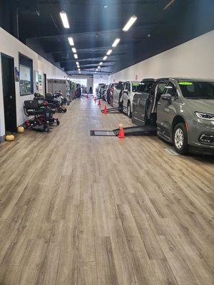 our updated showroom has a variety of vans to show