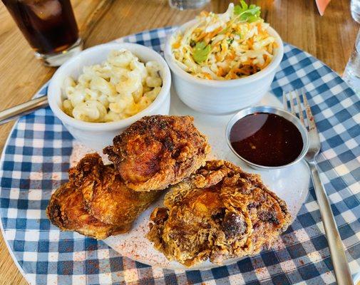 Fried chicken with spicy honey