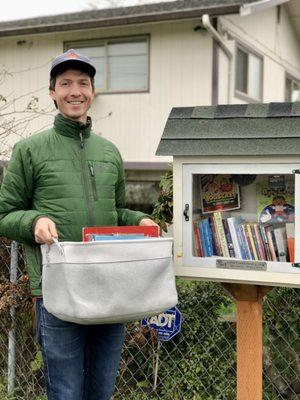 Fall 2020: Getting over to Eastside Tacoma with books from our ongoing Little Free Library book drive with Brooks Dental!