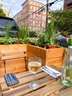 Parklet seating and byob