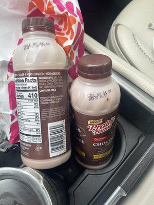 Expired chocolate milk.