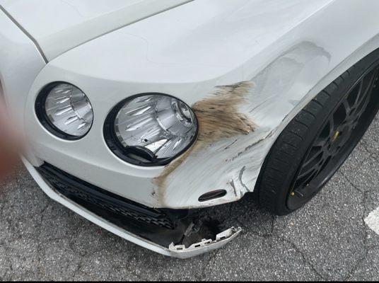 Hit and run damage