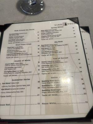 Wine list