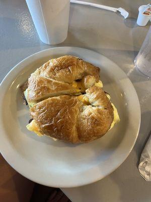 Bacon egg cheese croissant