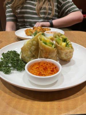 Avocados and Mango Egg Rolls