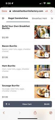 Their website has their breakfast burrito list. It seems to me the name of the place changed.