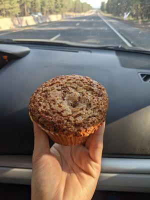 Raspberry bran muffin