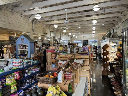 Interior, with groceries.