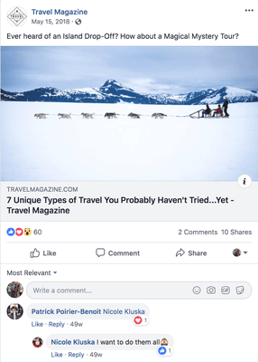 We started a social campaign for Travel Magazine too that quickly grew their Facebook followers to over 5,000 in just three months.