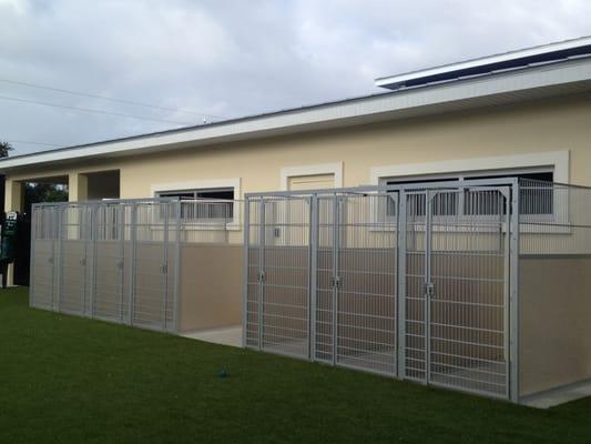 Canine kennels from the outside view