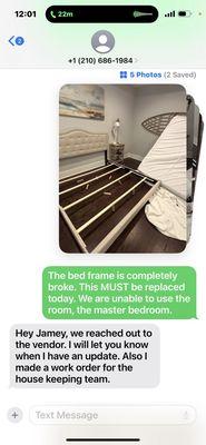 Broken bed