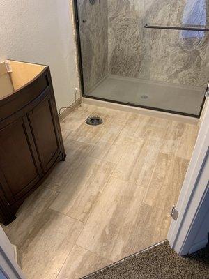 Bathroom floor