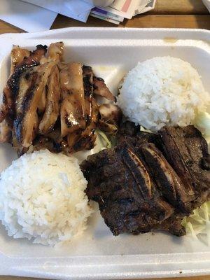 C-9 Combo chicken and kalbi ribs