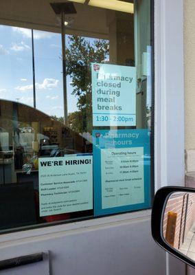 Pharmacy window notifications