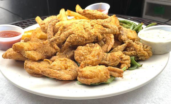 Seafood Platter with Oft Shell Crab