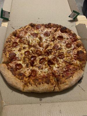 Large with light old world pepperoni