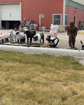 We have the largest selection of Concrete items in SE Iowa. Statues, birdbaths, fountains, benches, picnic tables and more.